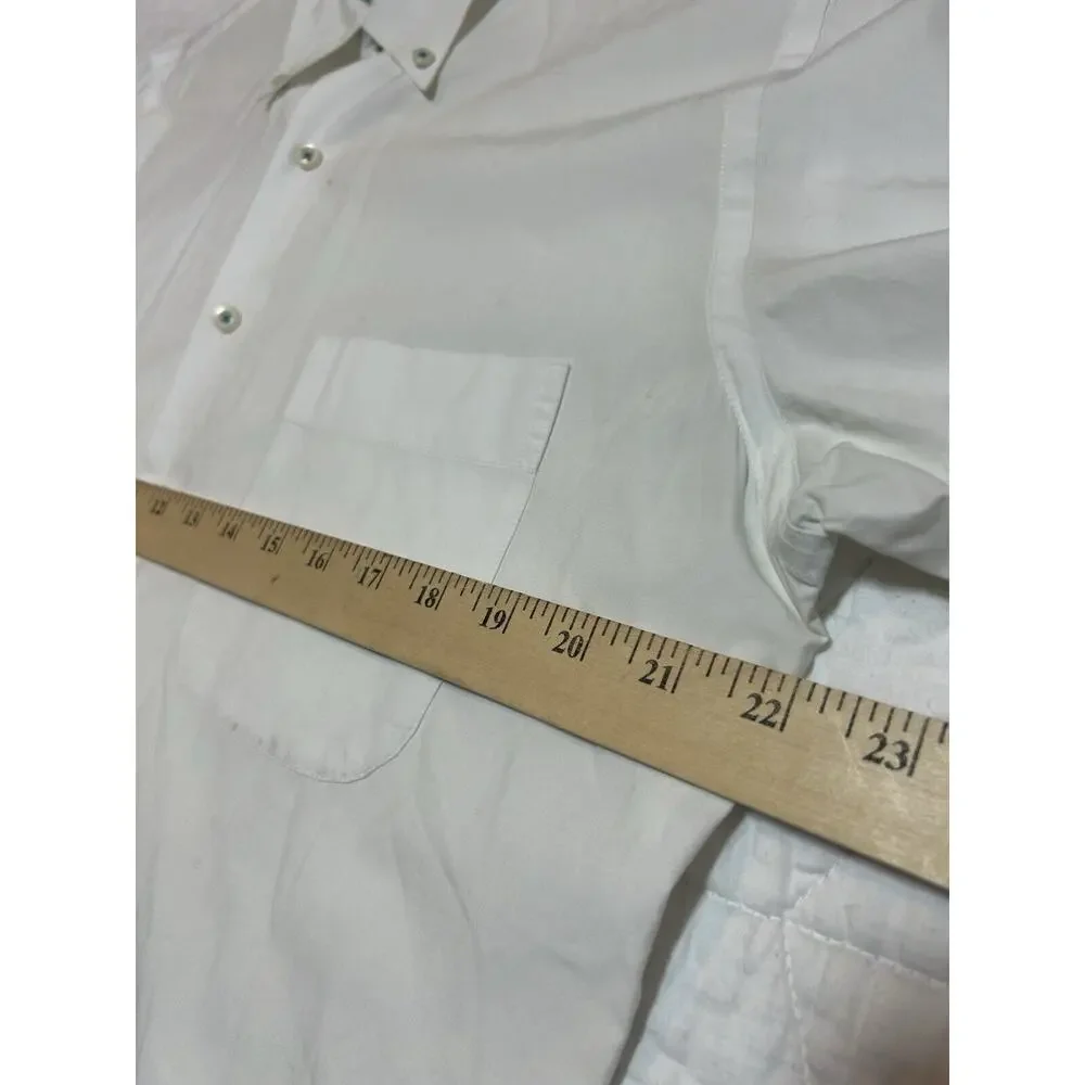 Peter Millar Shirt Mens Medium white long sleeve Weekender Wash Cotton Outdoor - Picture 4 of 7